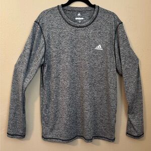 Adidas Heathered Black Golf Shirt